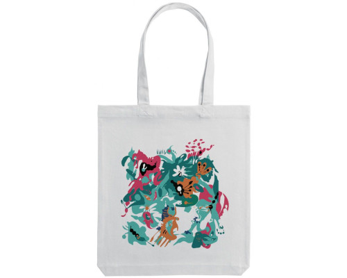 Холщовая сумка Floral, молочно-белая