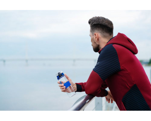 Бутылка для воды Fata Morgana, прозрачная с синим