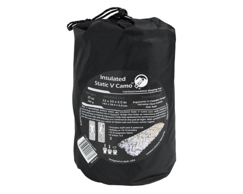 Надувной коврик Insulated Static V Camo, камуфляж