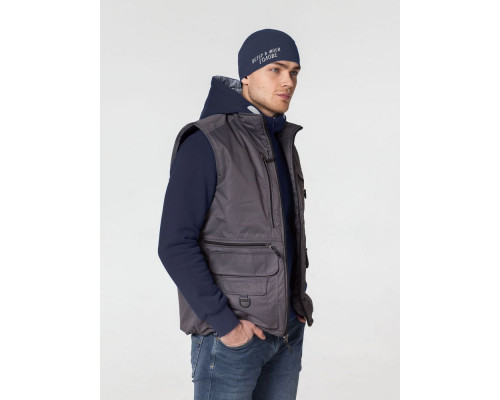 Шапка «Ветер в моей голове», темно-синяя