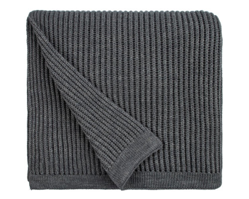 Плед Shirr, серый меланж