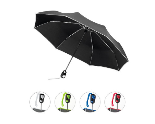 Складной зонт Drizzle, черный с красным