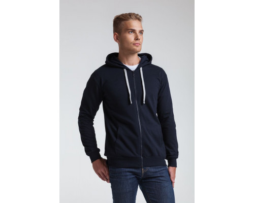 Толстовка на молнии с капюшоном Unit Siverga, темно-синяя