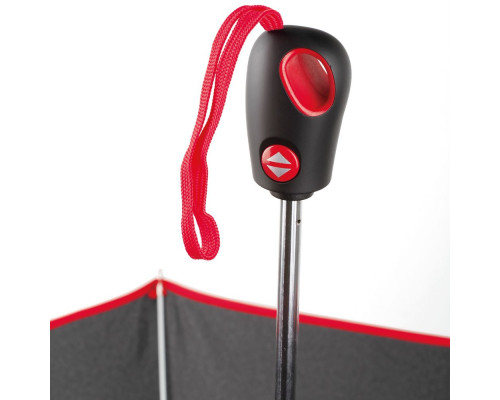 Складной зонт Drizzle, черный с красным