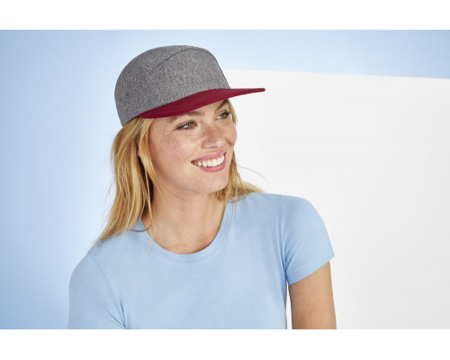 Бейсболка Ramsey, черный меланж с черным