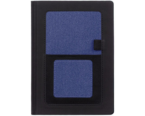 Ежедневник Mobile, недатированный, черный с синим