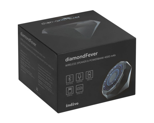 Беспроводная колонка diamondFever с аккумулятором 4000 мАч, черная