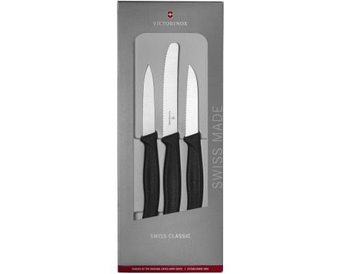 Набор кухонных ножей Victorinox Swiss Classic Paring, черный