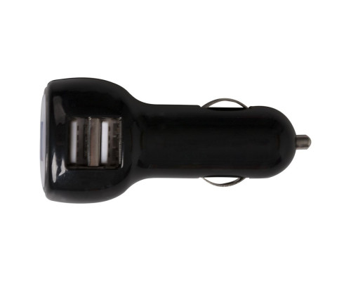 Автомобильное зарядное устройство с подсветкой Logocharger, черное