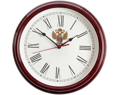 Часы настенные Flat Circle, бордовые