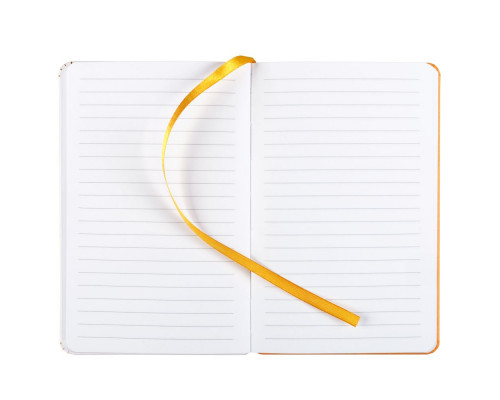 Блокнот Butterfly Mini, в линейку, белый с желтым