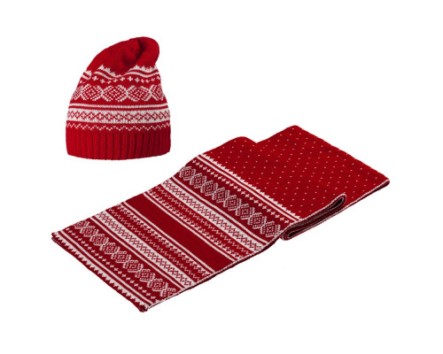 Шарф Lambient, красный с белым