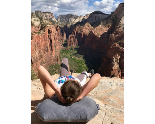 Надувная подушка Pillow Luxe, серая