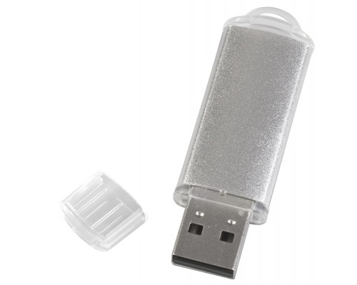 Флешка Simple, серебристая, 8 Гб