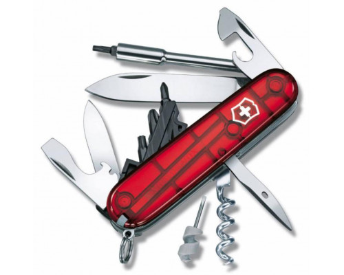 Офицерский нож CyberTool S, прозрачный красный