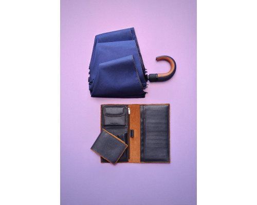 Складной зонт Palermo, темно-синий