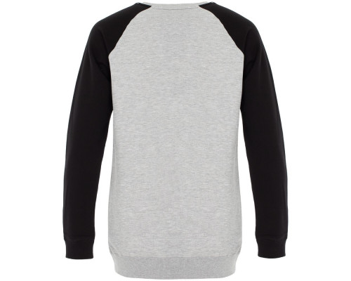 Свитшот женский Kulonga Raeglan Bicolor, серый меланж с черным