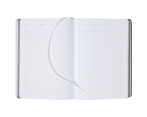 Ежедневник Butterfly, недатированный, белый с черным