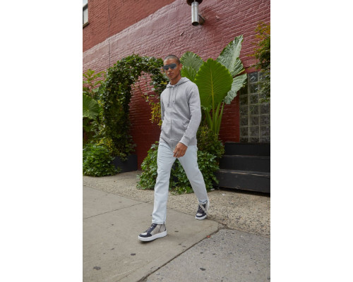 Толстовка на молнии с капюшоном унисекс BNC Organic, белая