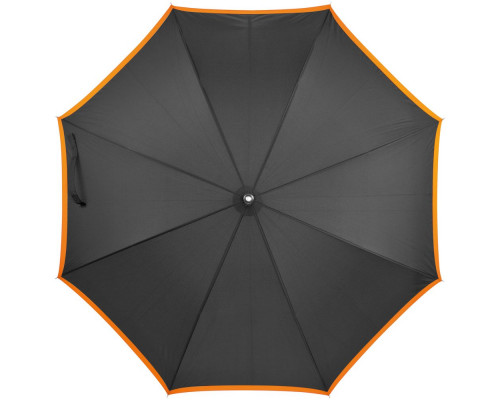Зонт-трость Highlight, черный с оранжевым