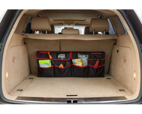 Органайзер в багажник автомобиля Carmeleon, черный с красным