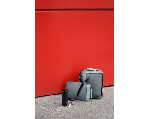 Рюкзак для ноутбука 2 в 1 twoFold, серый с темно-серым