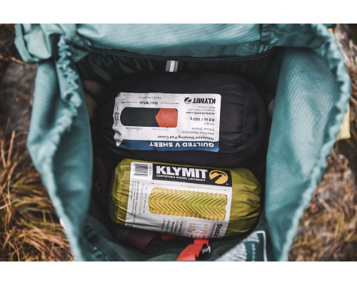 Чехол для туристического коврика Quilted V Sheet, серо-оранжевый