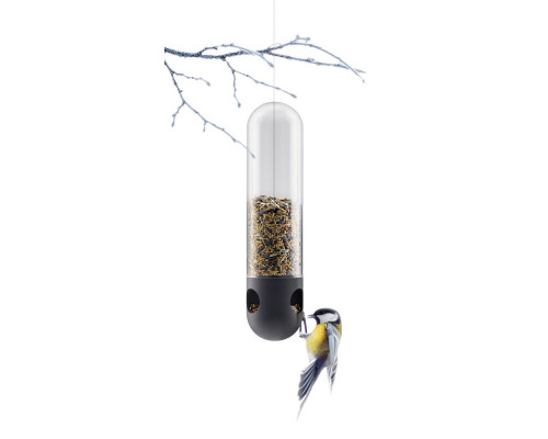 Кормушка для птиц Bird Feeder Tube, подвесная, черная