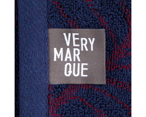 Полотенце In Leaf, малое, синее с бордовым