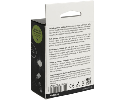 Фонарик Eco Run, серебристый