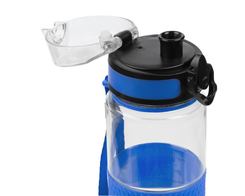 Бутылка для воды Fata Morgana, прозрачная с синим