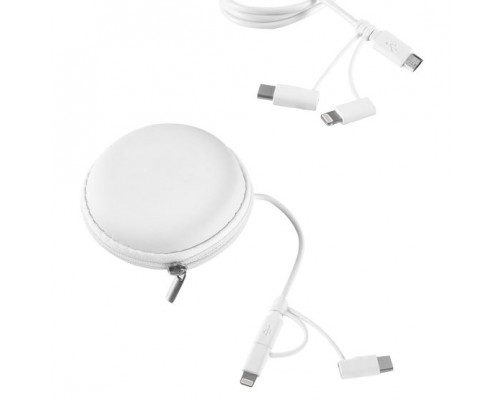 Кабель All in All в футляре, белый