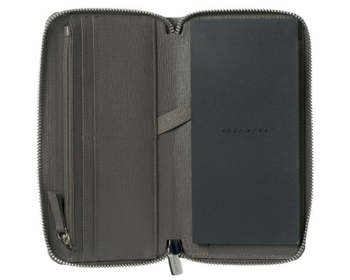 Набор Hugo Boss: органайзер с блокнотом и ручка, серый