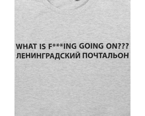Футболка «Ленинградский почтальон», серый меланж