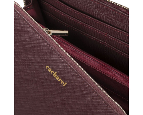 Набор Cacharel: кошелек и шарф, бордовый