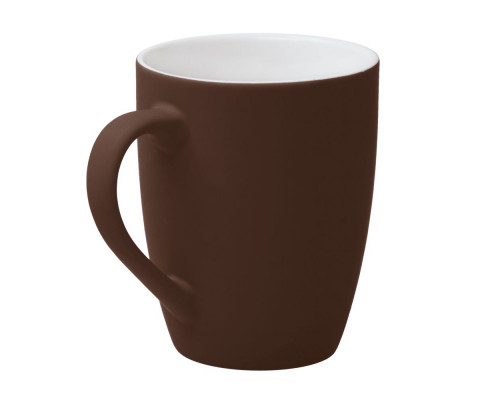 Кружка Good Morning c покрытием софт-тач, коричневая