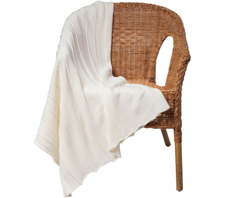 Плед Pleat, молочно-белый