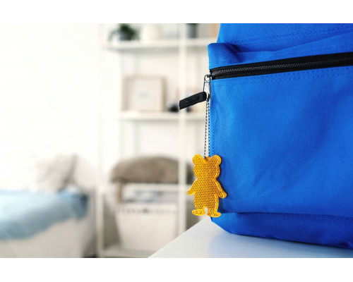 Пешеходный светоотражатель «Мишка», белый