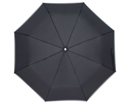 Зонт складной Gear, черный с темно-серым