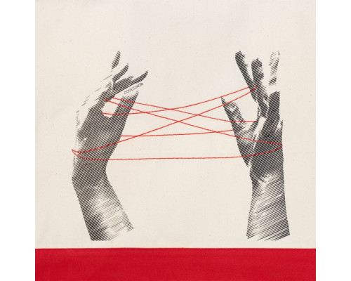 Холщовая сумка «Веревочки», красная