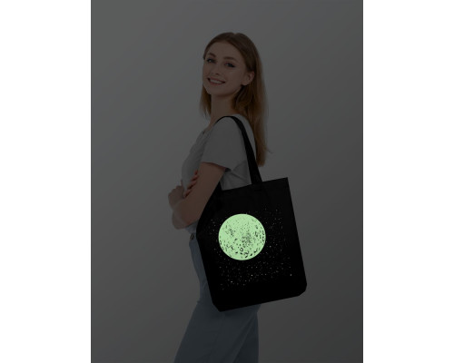Холщовая сумка «Что вечно под Луной» со светящимся принтом