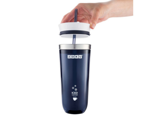 Стакан для охлаждения напитков Iced Coffee Maker, голубой