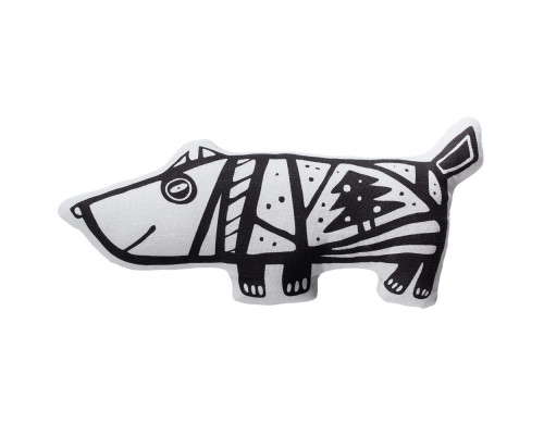 Игрушка «Собака в шарфе», большая, белая с синим