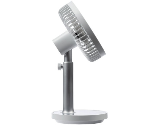 Настольный беспроводной вентилятор с подсветкой inBreeze, белый c серым