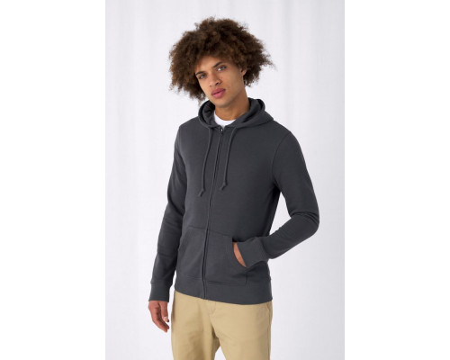 Толстовка на молнии с капюшоном унисекс BNC Organic, белая