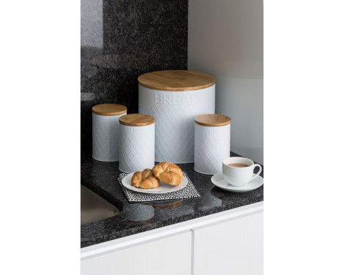 Емкость для хранения кофе Embossed, белая