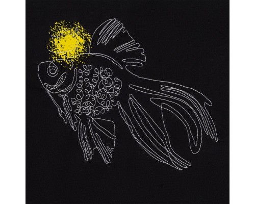 Сумка для покупок на молнии «Золотая рыбка», черная