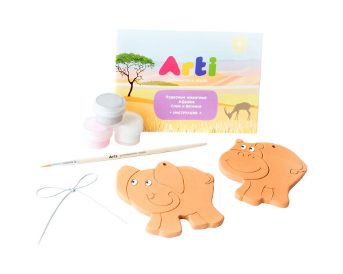 Набор для творчества «Чудесные животные. Африка: слон и бегемот»