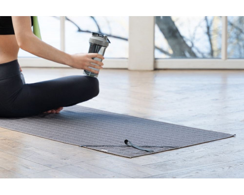 Полотенце-коврик для йоги Zen, серое
