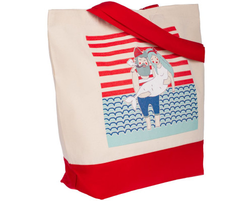 Холщовая сумка «Мой герой», красная